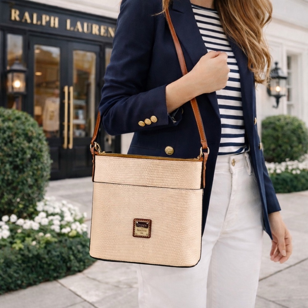 Dooney & Bourke Lizard-Embossed Leather Crossbody